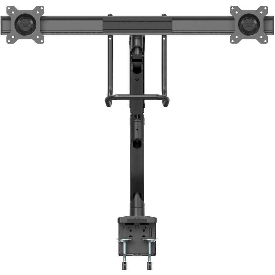 StarTech.com Desk Mount Dual Monitor Arm, Ergonomic VESA Mount 32" (17.6lb/8kg) Displays, Crossbar Handle for Full Motion, C-Clamp/Grommet
