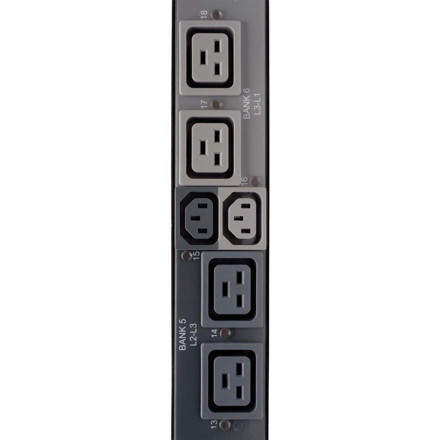 Eaton Tripp Lite Series 16.2kW 208V 3PH Monitored Per-Outlet PDU - LX Interface, Gigabit, 18 Outlets, IEC 309 60A Blue Input, LCD, 1.8 m Cord, 0U 1.8 m Height, TAA