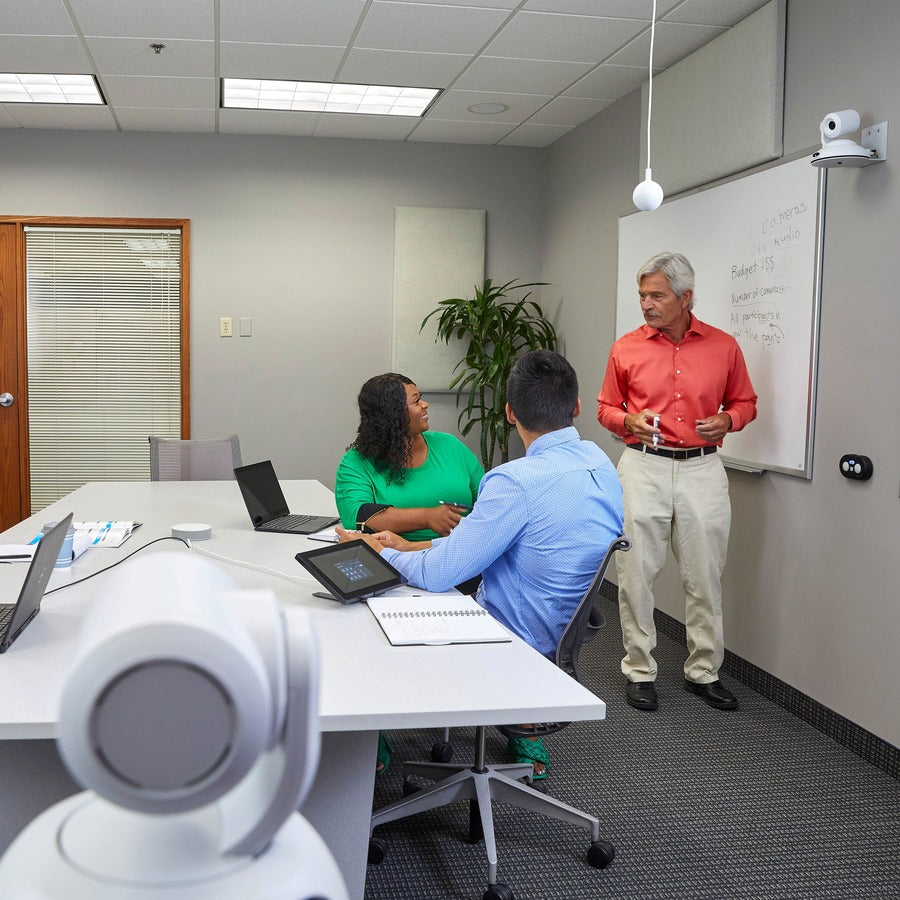 Vaddio EasyIP CeilingMIC D Microphone - For Conference Rooms - White