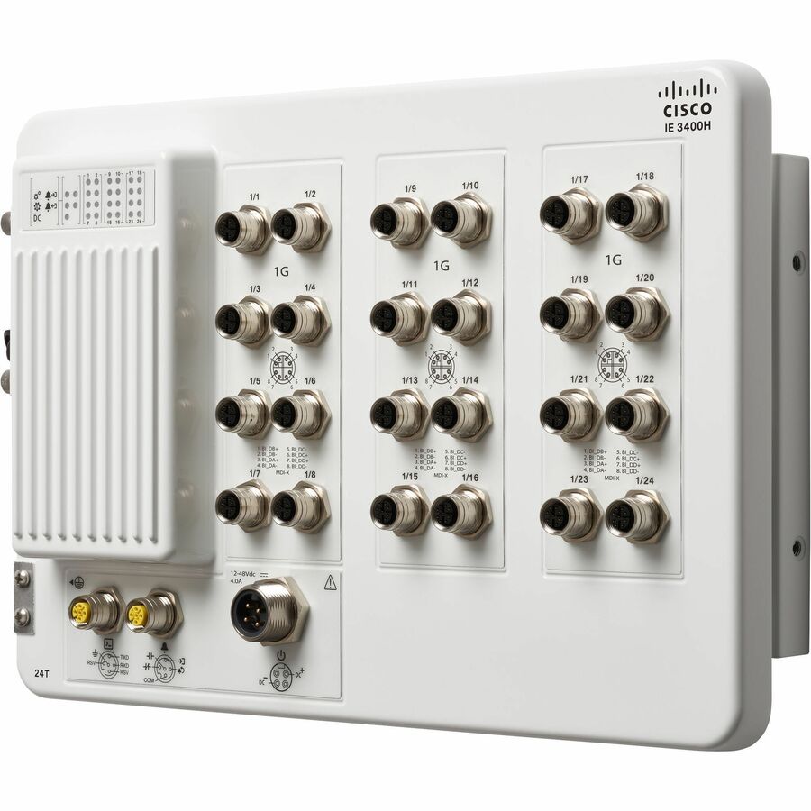 Cisco Catalyst IE3400 Heavy Duty w/ 24 GE M12 interfaces, IP67, Network Essentials