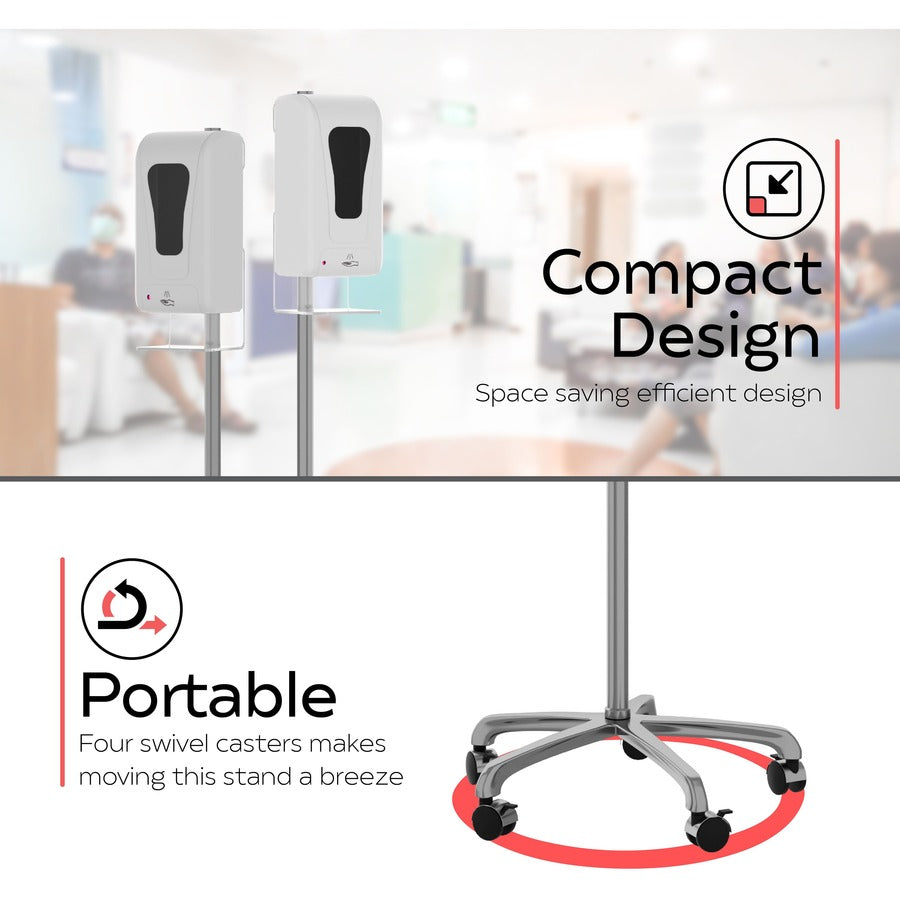 CTA Digital Heavy-Duty Mobile Automatic Soap Dispenser Stand