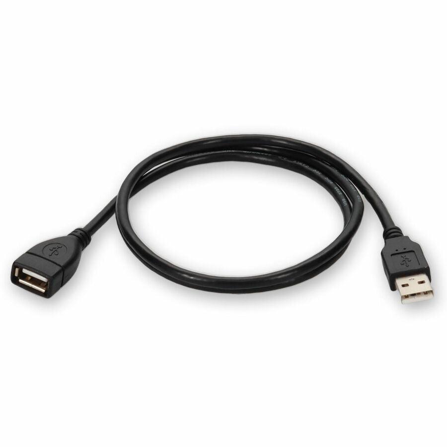 AddOn 3ft USB A 2.0 Male to Female Black Cable