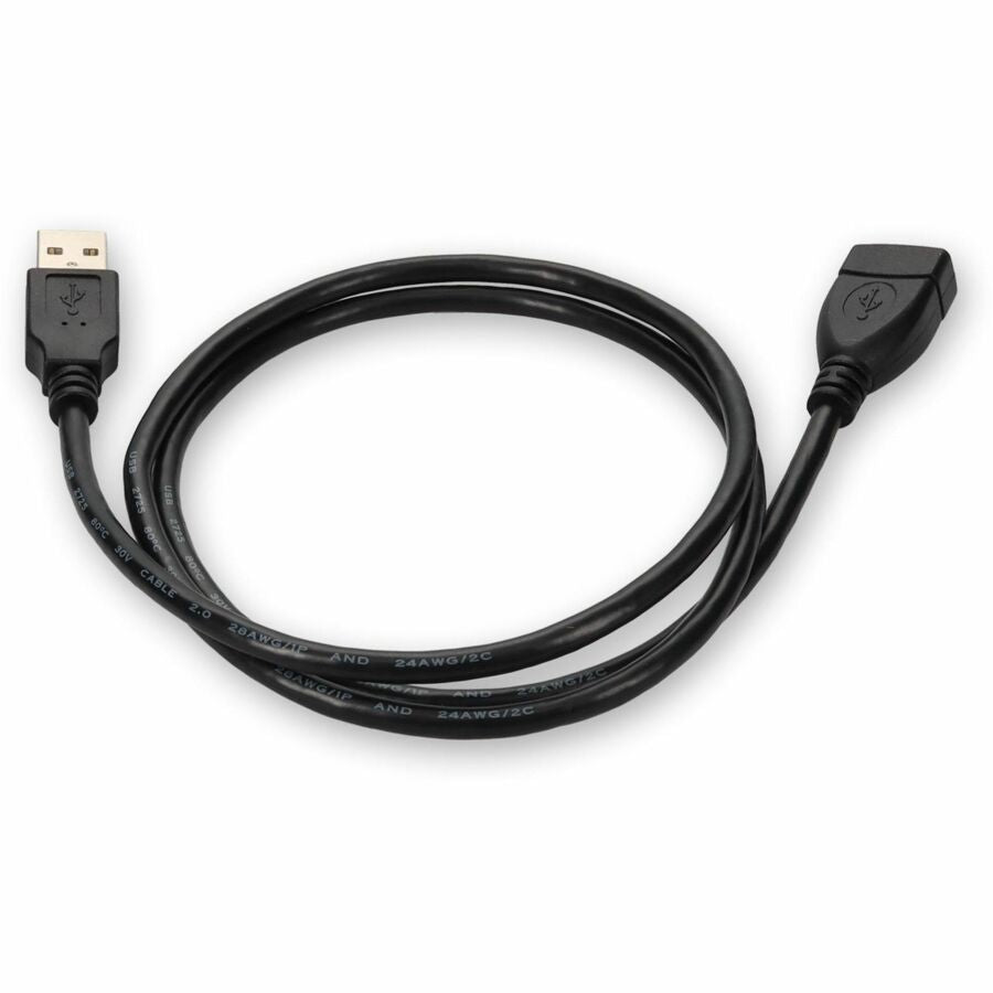 AddOn 3ft USB A 2.0 Male to Female Black Cable