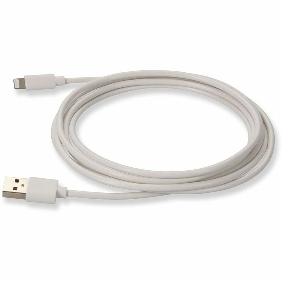 AddOn 6in USB 2.0 (A) Male to Lightning Male White Cable