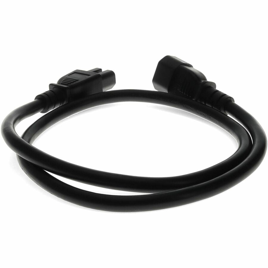 AddOn 8ft C14 Male to C15 Female 14AWG 100-250V at 15A Black Power Cable