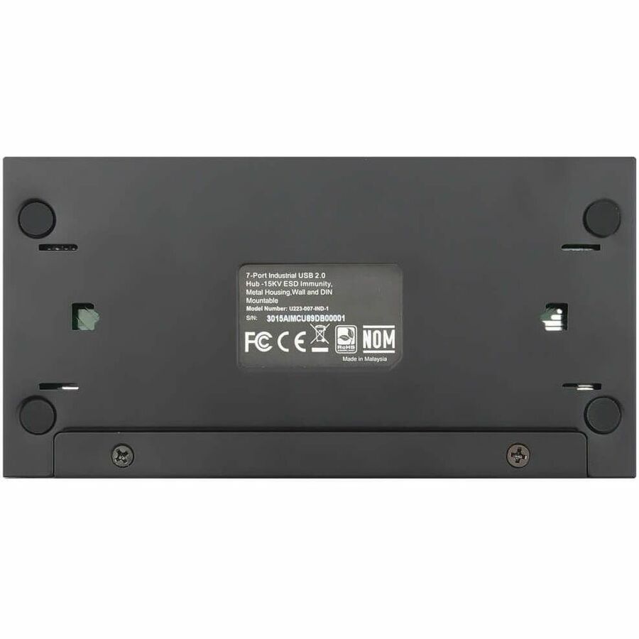 Eaton Tripp Lite Series 7-Port Industrial-Grade USB 2.0 Hub - 15 kV ESD Immunity, Metal Housing, Wall/DIN Mountable