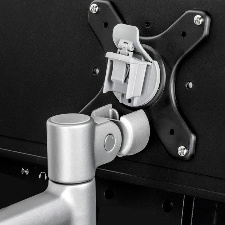 Atdec Mounting Arm for Flat Panel Display, Monitor, POS Display, Curved Screen Display, Notebook, Tablet - Silver - Landscape/Portrait