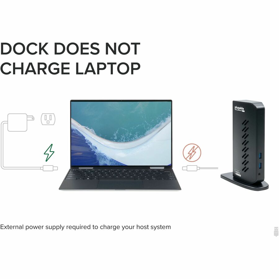 Plugable USB 3.0 and USB-C Dual 4K Display Docking Station with DisplayPort and HDMI for Windows and Mac