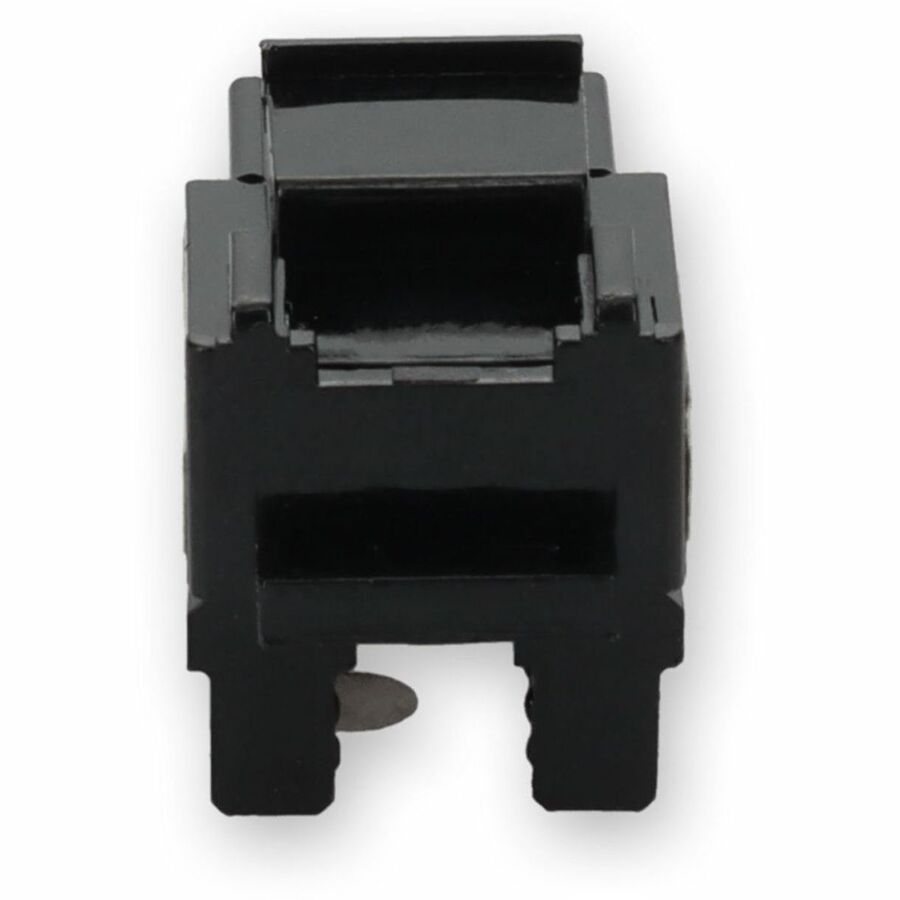 AddOn Non-Terminated to RJ-45 (Female) Black Cat5e UTP Copper Connector 90 Degree