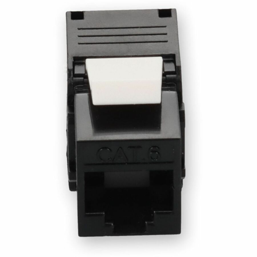 AddOn Non-Terminated to RJ-45 (Female) Black Cat6 UTP Copper Connector 180 Degree