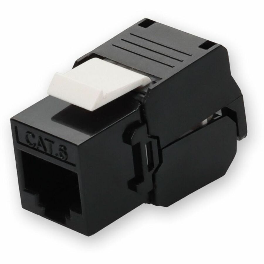 AddOn Non-Terminated to RJ-45 (Female) Black Cat6 UTP Copper Connector 180 Degree