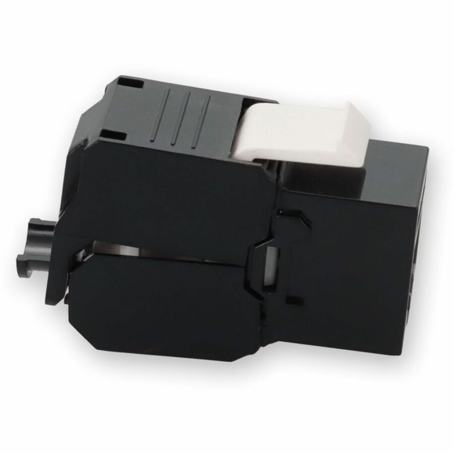 AddOn Non-Terminated to RJ-45 (Female) Black Cat6A UTP Copper Connector 180 Degree