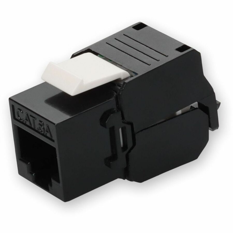 AddOn Non-Terminated to RJ-45 (Female) Black Cat6A UTP Copper Connector 180 Degree