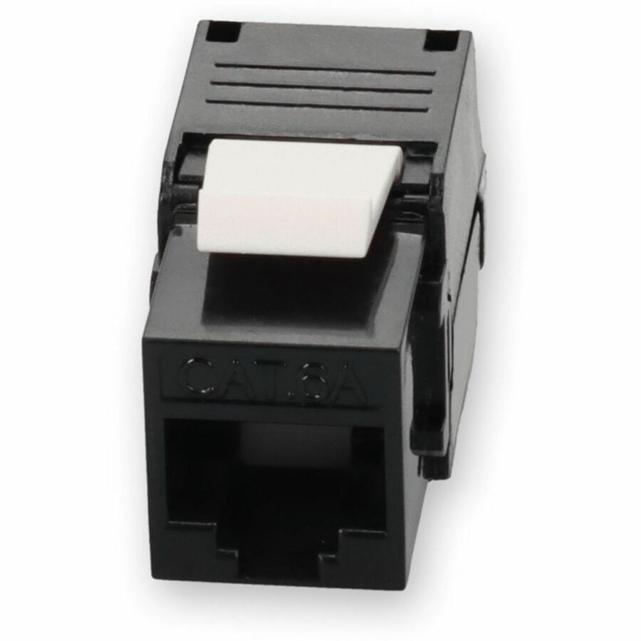 AddOn Non-Terminated to RJ-45 (Female) Black Cat6A UTP Copper Connector 180 Degree