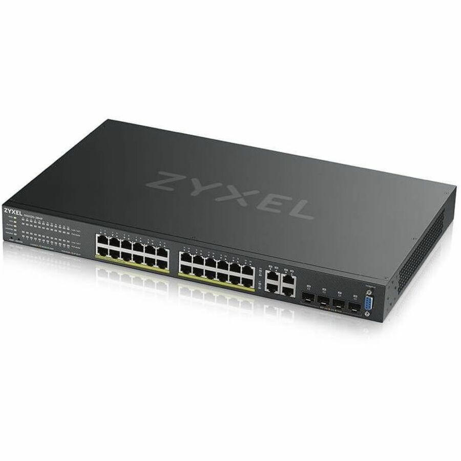 ZYXEL GS2220-28HP 24-Port Gigabit L2+ Managed and Nebula Pro Cloud Managed Switch | 24 PoE+ Ports at 375W with 4 SFP Uplinks