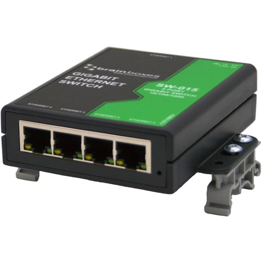 Brainboxes Compact 5 Port Gigabit Ethernet Switch DIN Rail Mountable