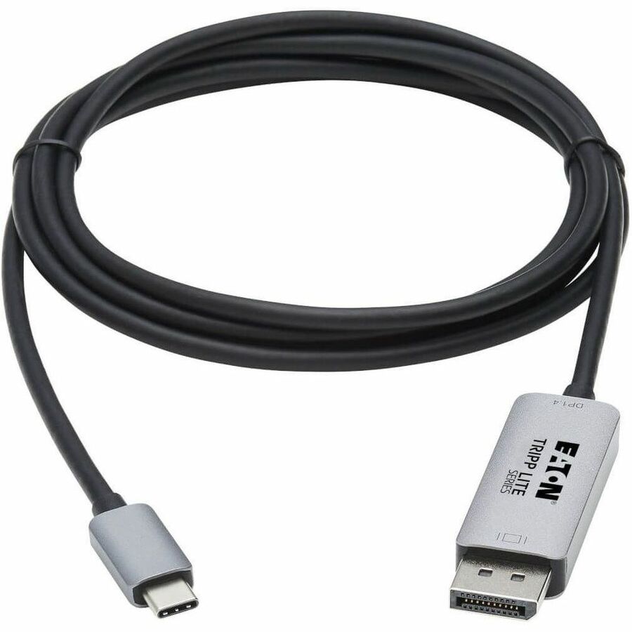 Eaton Tripp Lite Series USB-C to DisplayPort 1.4 Active Adapter Cable (M/M), UHD 8K, Black/Silver, 6 ft. (1.8 m)