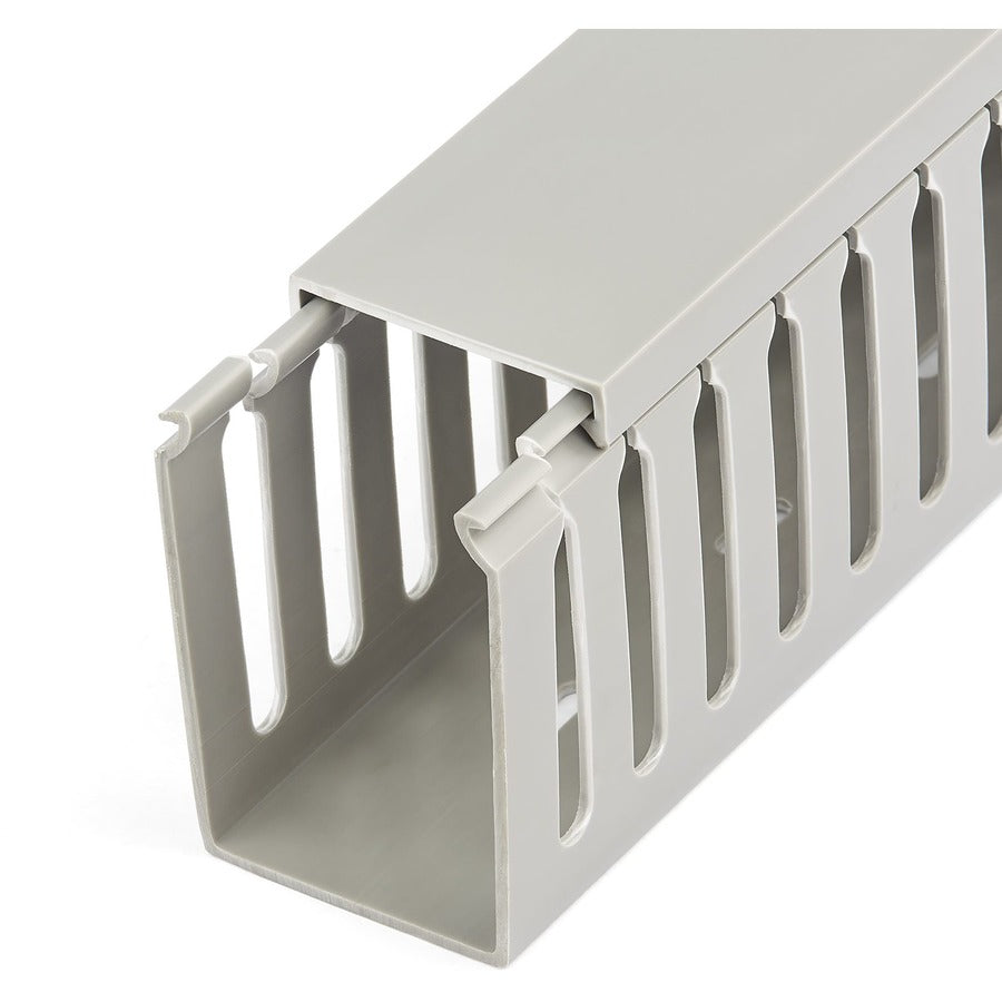 StarTech.com Cable Management Raceway with Cover 2"(50mm)W x 3"(75mm)H, 6.5ft(2m) length, 3/8"(8mm) Slots, Wall Wire Duct, UL Listed