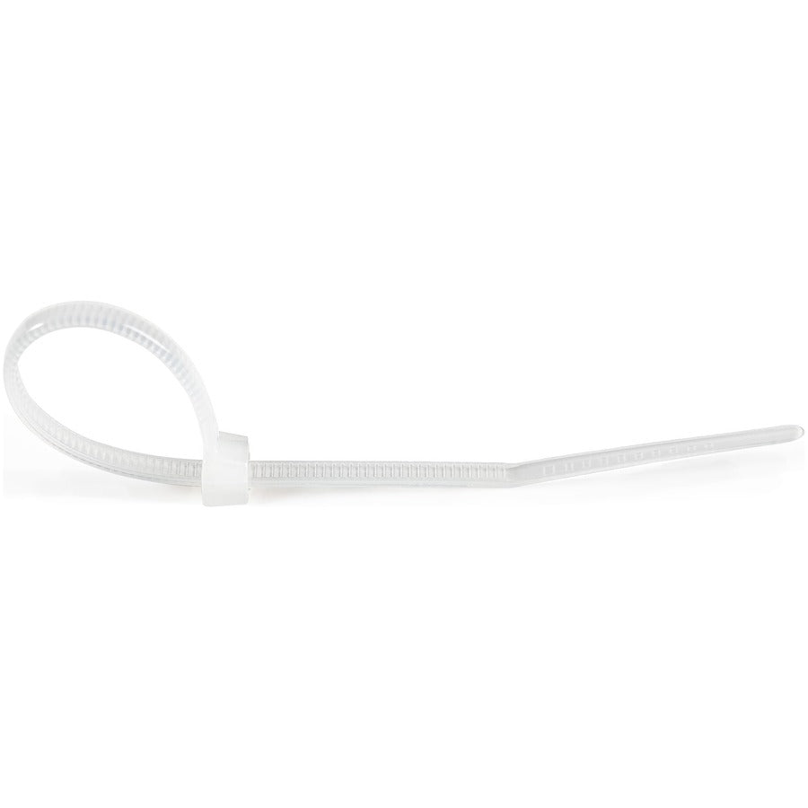 StarTech.com 4"(10cm) Cable Ties, 7/8"(22mm) Dia, 18lb(8kg) Tensile Strength, Nylon Self Locking Zip Ties, UL Listed, 100 Pack, White