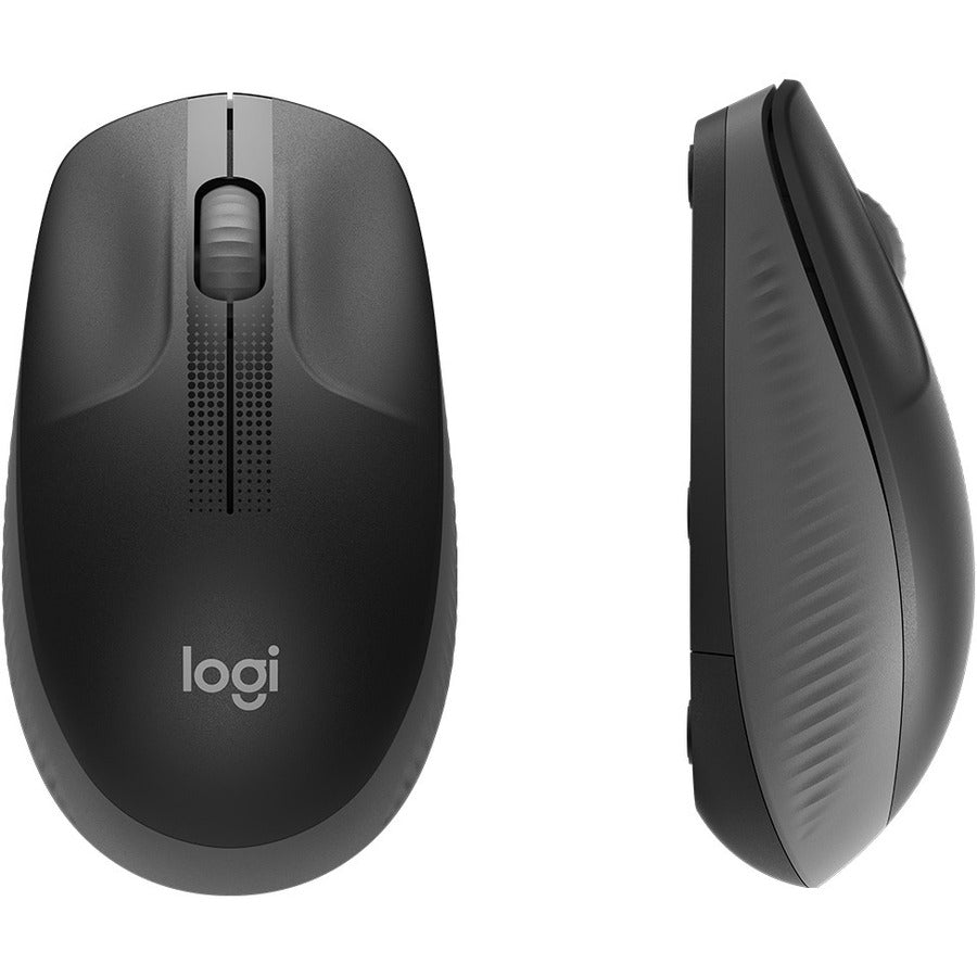 Logitech Wireless Mouse M190 - Full Size Ambidextrous Curve Design, 18-Month Battery with Power Saving Mode, Precise Cursor Control & Scrolling, Wide Scroll Wheel, Thumb Grips (Charcoal)