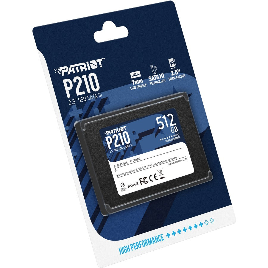 Patriot Memory P210 P210S512G25 512 GB Solid State Drive - 2.5" Internal - SATA (SATA/600)
