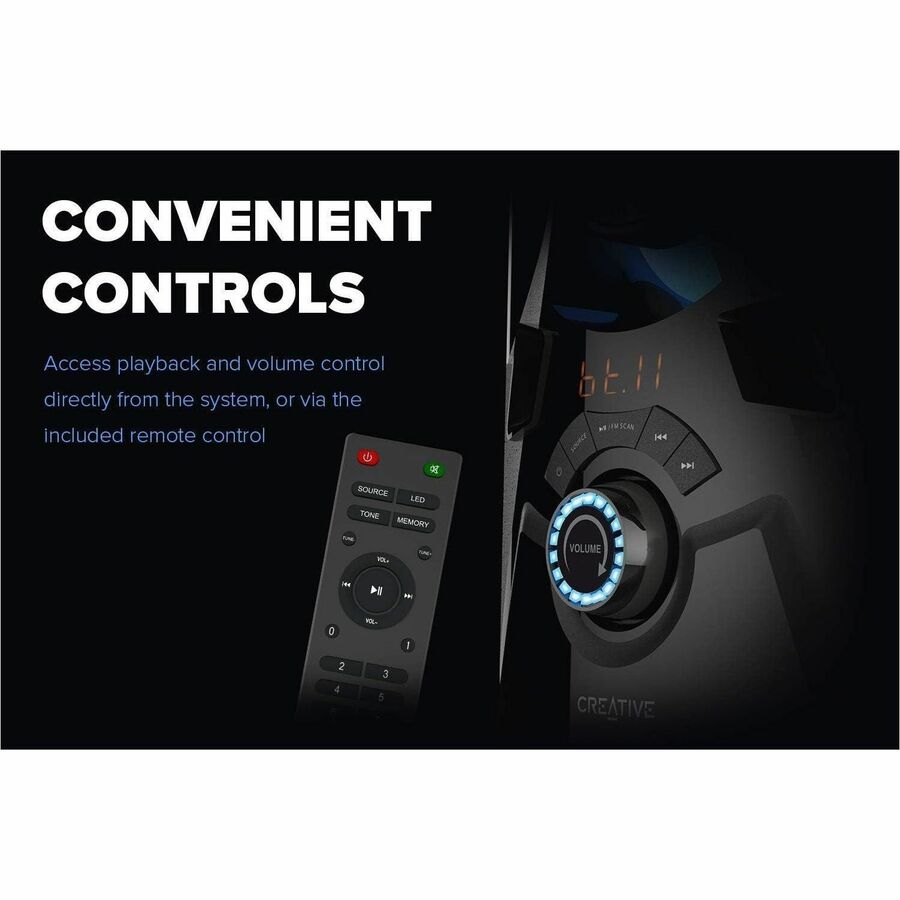 Creative SBS E2900 2.1 Bluetooth Speaker System - 60 W RMS - Black