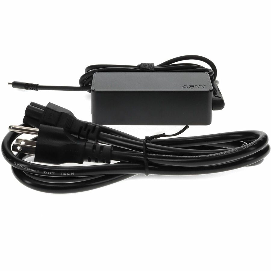 AddOn Lenovo® 4X20E75131 Compatible 45W 19.5V at 2.25A Black USB-C Laptop Power Adapter and Cable