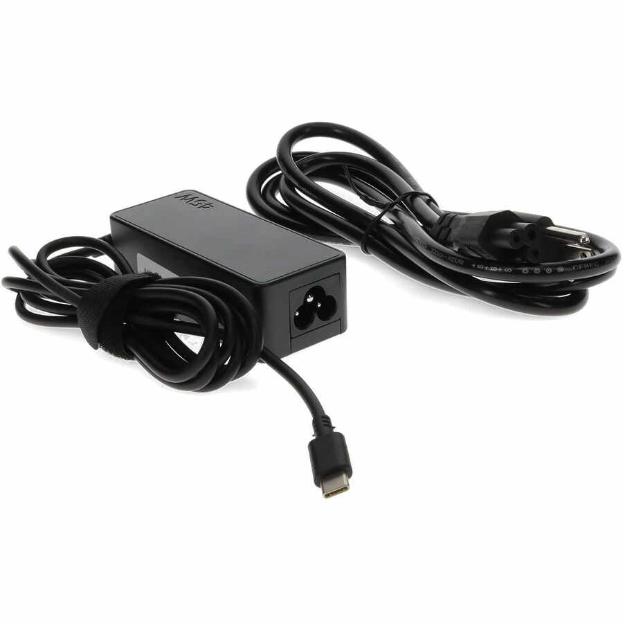 AddOn Lenovo® 4X20E75131 Compatible 45W 19.5V at 2.25A Black USB-C Laptop Power Adapter and Cable