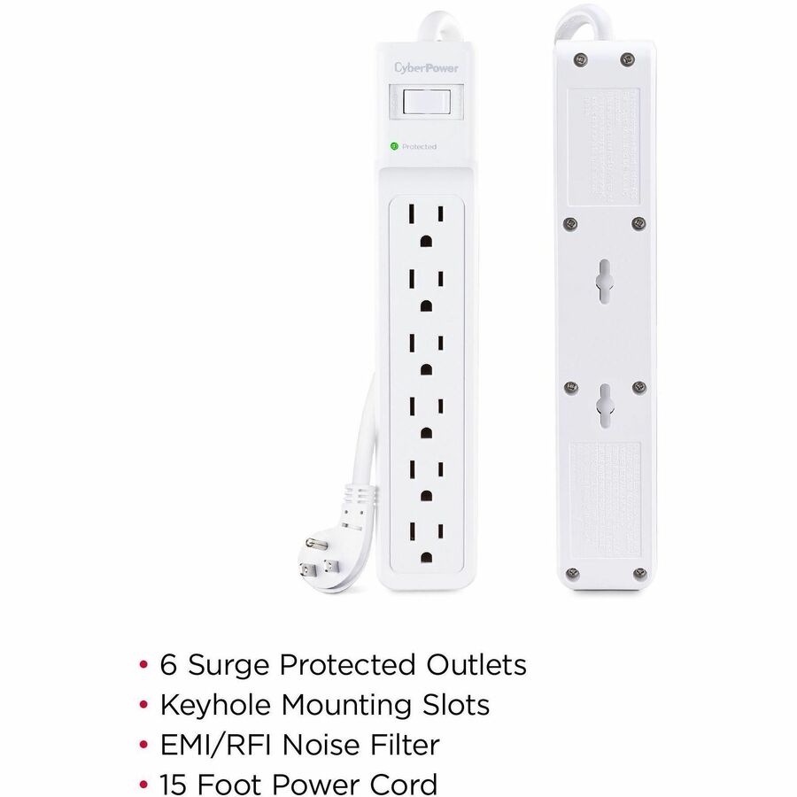 CyberPower B615 Essential 6 - Outlet Surge with 1500 J