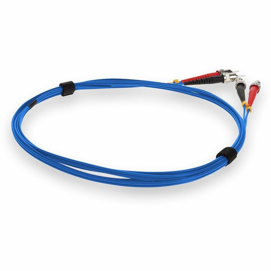 AddOn 3m ST (Male) to ST (Male) Blue OM1 Duplex Plenum-Rated Fiber Patch Cable
