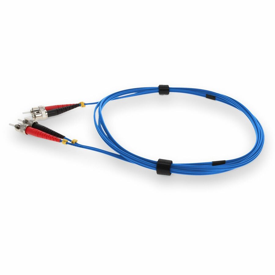 AddOn 3m ST (Male) to ST (Male) Blue OM1 Duplex Plenum-Rated Fiber Patch Cable