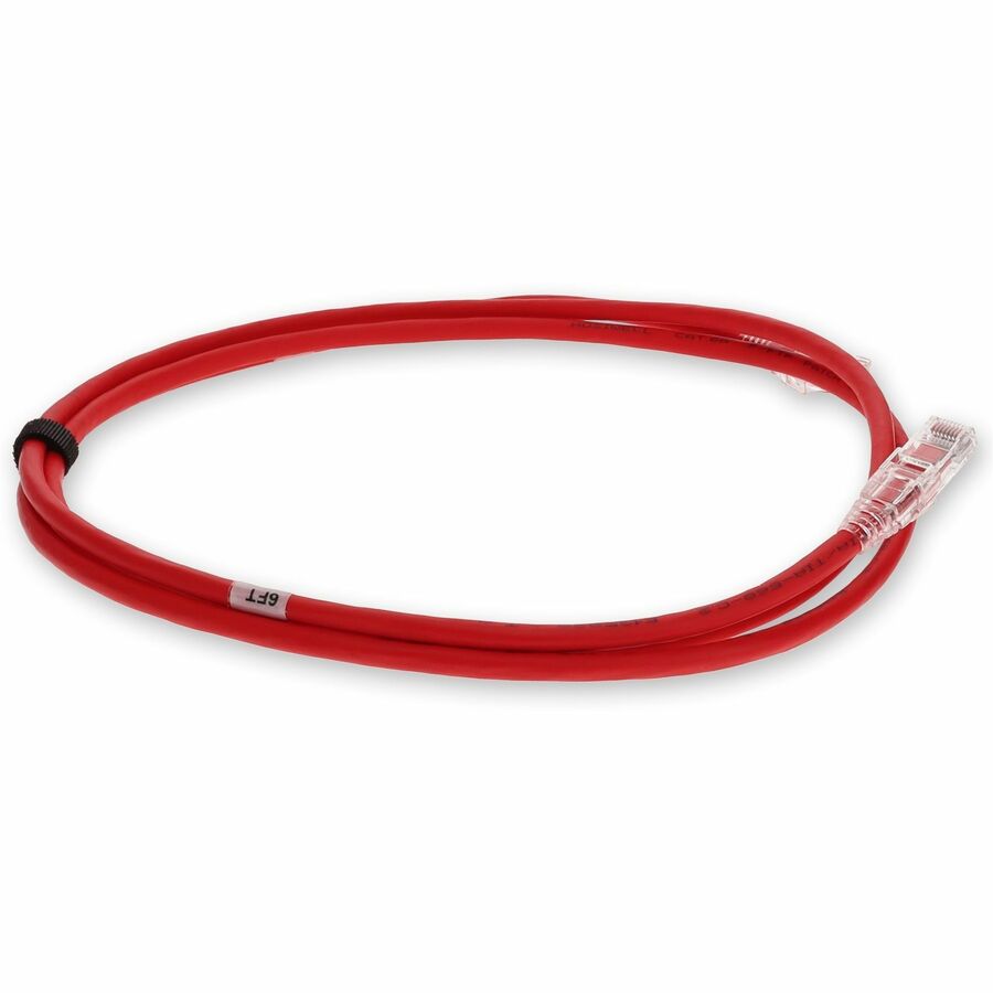 AddOn 4ft RJ-45 (Male) to RJ-45 (Male) Red Snagless Cat6A STP PVC Copper Patch Cable