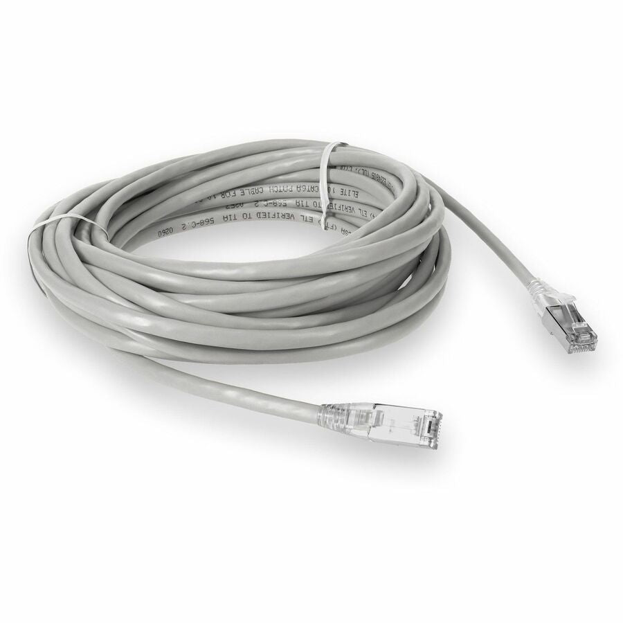AddOn 50ft RJ-45 (Male) to RJ-45 (Male) White Cat6A STP PVC Copper Patch Cable