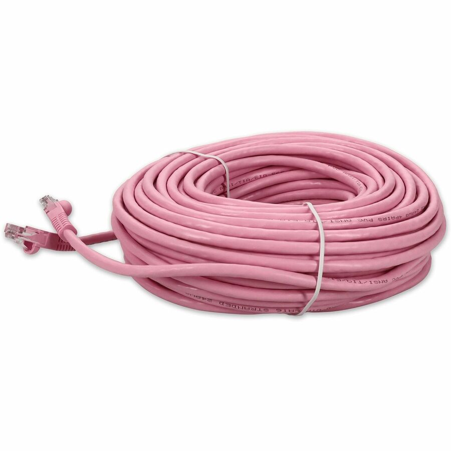 AddOn 51ft RJ-45 (Male) to RJ-45 (Male) Pink Cat6 UTP PVC Copper Patch Cable