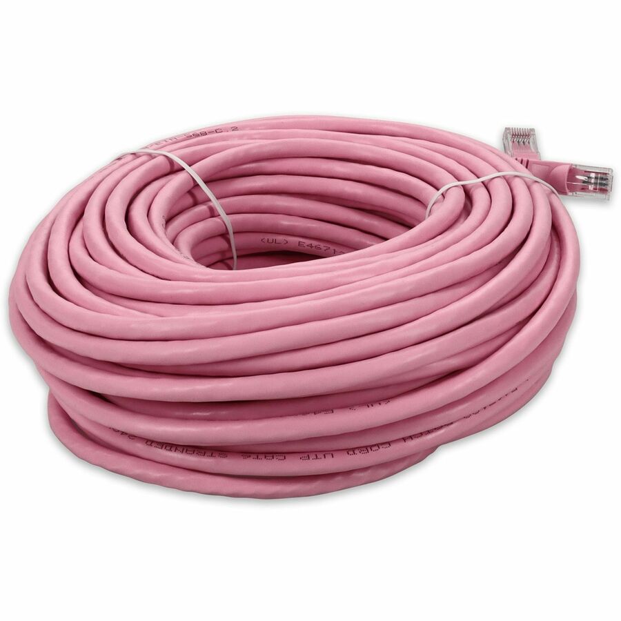 AddOn 51ft RJ-45 (Male) to RJ-45 (Male) Pink Cat6 UTP PVC Copper Patch Cable