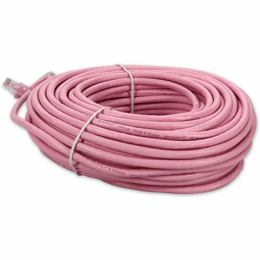 AddOn 51ft RJ-45 (Male) to RJ-45 (Male) Pink Cat6 UTP PVC Copper Patch Cable