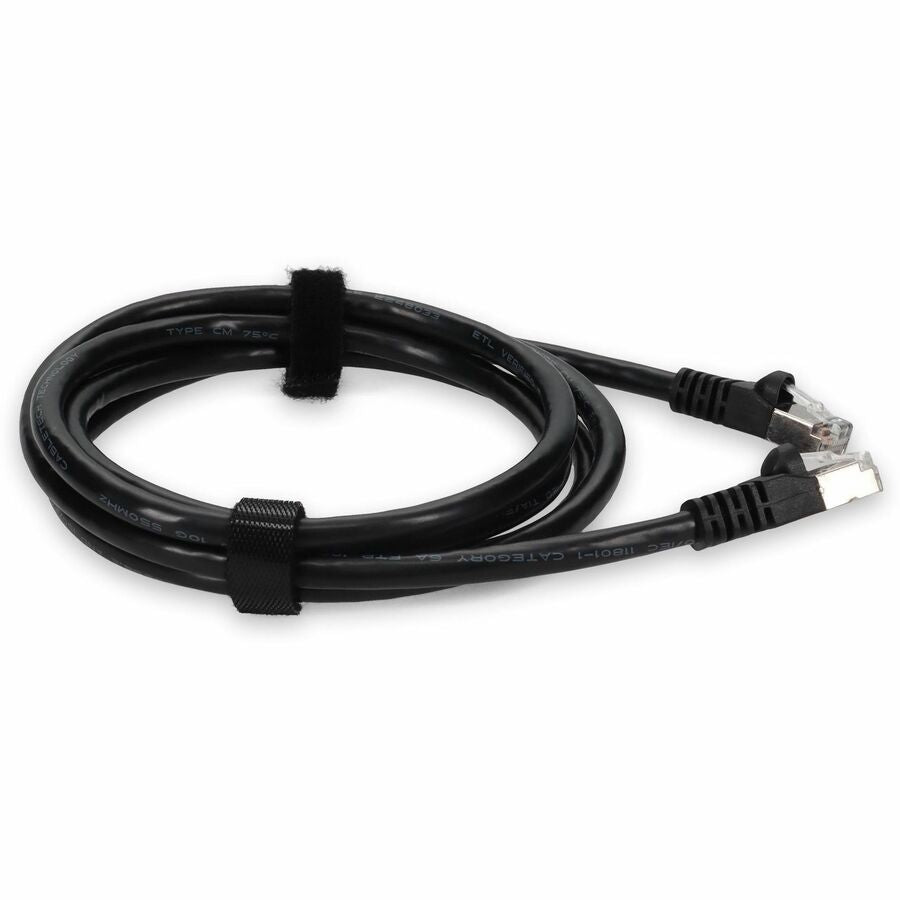AddOn 6ft RJ-45 (Male) to RJ-45 (Male) Black Snagless Cat6A STP PVC Copper Patch Cable