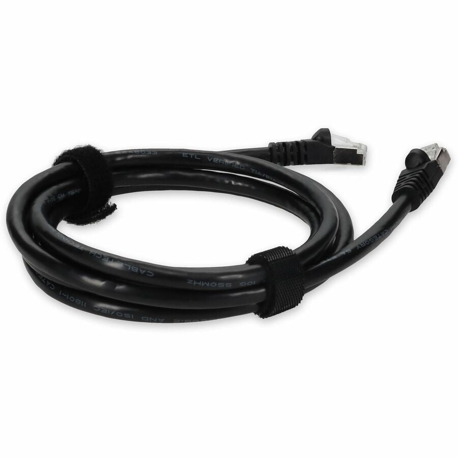 AddOn 6ft RJ-45 (Male) to RJ-45 (Male) Black Snagless Cat6A STP PVC Copper Patch Cable