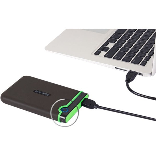 Transcend StoreJet 25M3 4 TB Portable Hard Drive - 2.5" External - Iron Gray