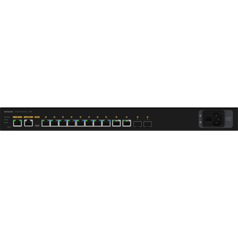 Netgear AV Line M4250-10G2F-PoE+ 8x1G PoE+ 125W 2x1G and 2xSFP Managed Switch (GSM4212P)