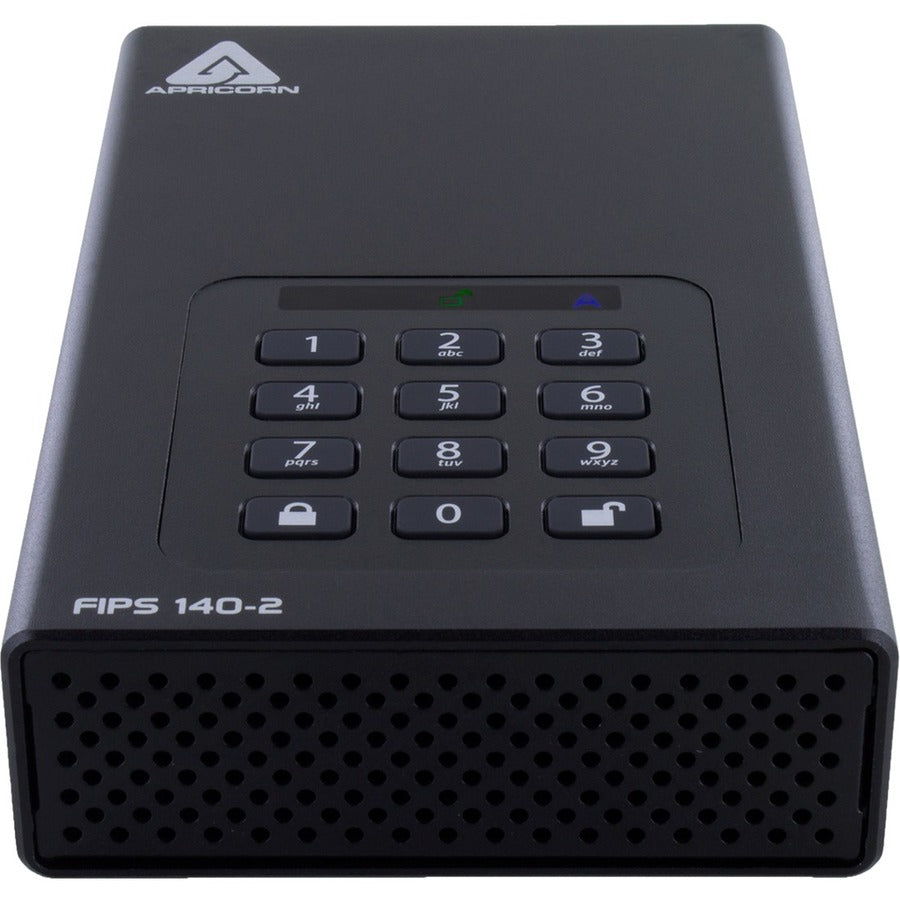 Apricorn Aegis Padlock DT FIPS ADT-3PL256F-18TB 18 TB Desktop Hard Drive - External - Black - TAA Compliant