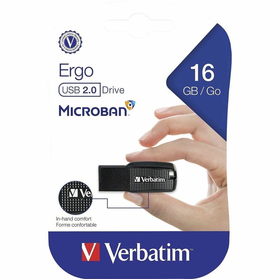 16GB Ergo USB Flash Drive - Black