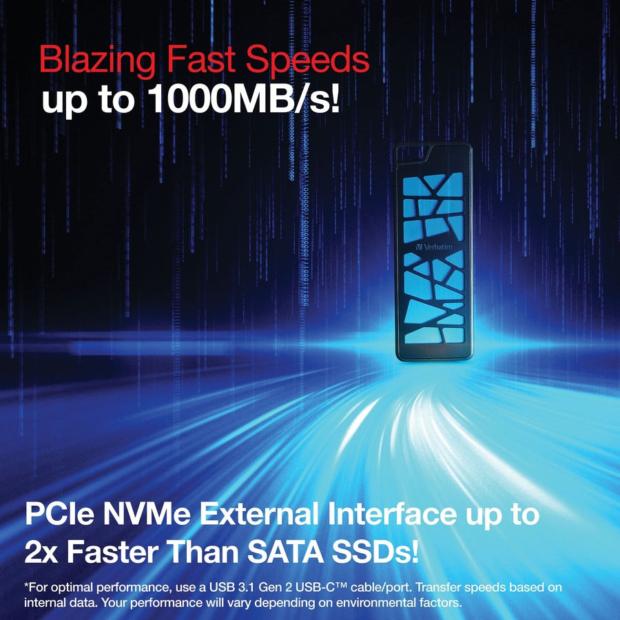 Verbatim 256GB VGX1000 Gaming PCIe NVMe External SSD