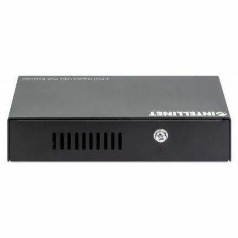 Intellinet 4-Port Gigabit Ultra PoE Extender, Adds up to 100 m (328 ft.) to PoE Range, 90 W PoE Power Budget, Four PSE Ports with up to 30 W Output, IEEE 802.3bt/at/af Compliant, Metal Housing
