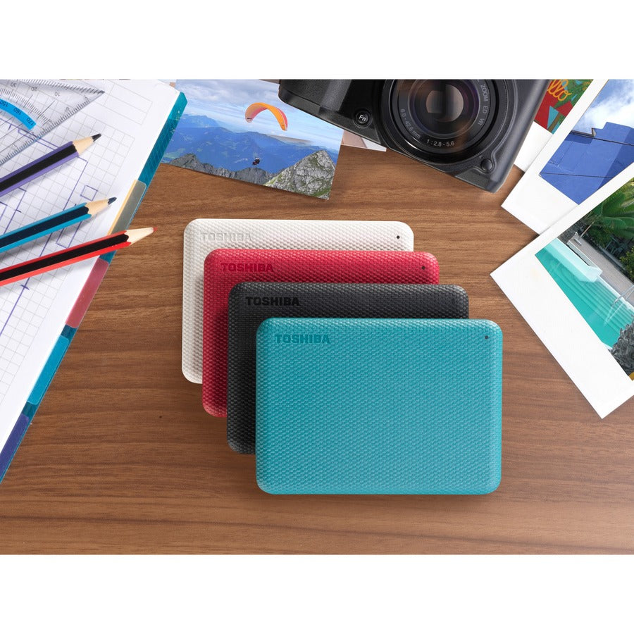 Toshiba Canvio Advance HDTCA40XR3CA 4 TB Portable Hard Drive - External - Red