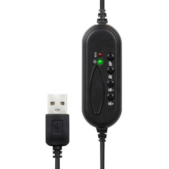 Aluratek Wired USB Stereo Headset with Noise Reducing Boom Mic and In-Line Controls