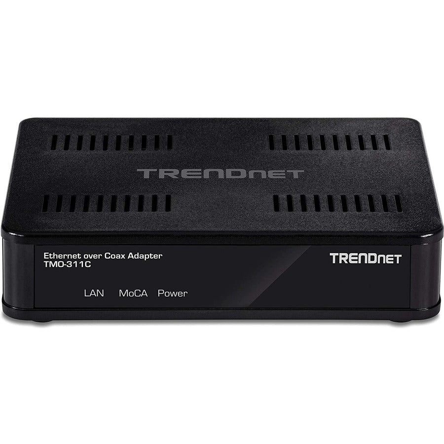 TRENDnet Ethernet Over Coax Adapter, Backward Compatible with MoCA 2.0, Gigabit LAN Port, Supports Net Throughput Up to 1Gbps, Supports Up to 16 Nodes On One Network, Black, TMO-311C