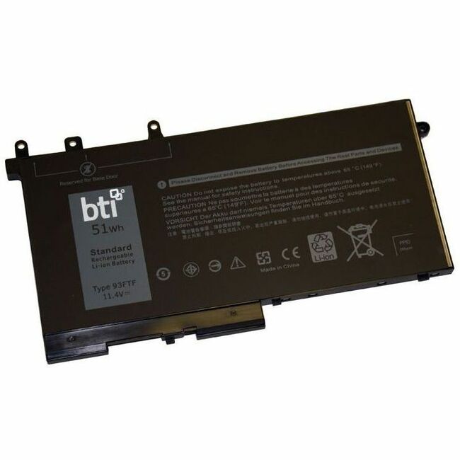 BTI 93FTF-BTI 11.4V 51WHR LI-ION BATTERY 083XPC, 093FTF, 451-BBZT, 451-BZT, 4YFVG, 83XPC, 93FTF, D4CMT, DJWGP