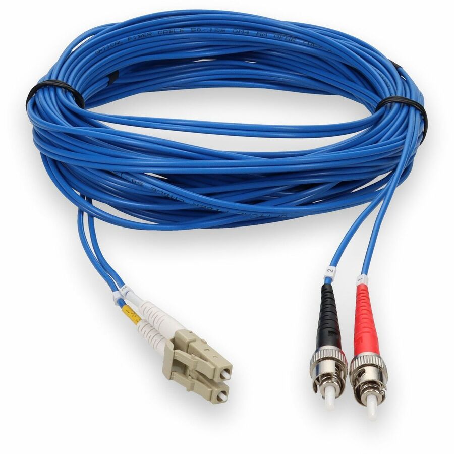 AddOn 3m LC (Male) to ST (Male) Blue OM4 Duplex Fiber OFNR (Riser-Rated) Patch Cable