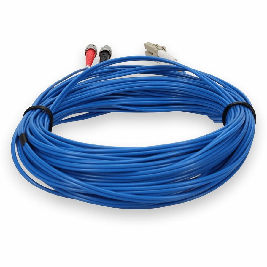 AddOn 3m LC (Male) to ST (Male) Blue OM4 Duplex Fiber OFNR (Riser-Rated) Patch Cable